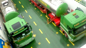 Beautiful green lorries