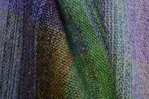 Bluebell wood tweed shawl folds